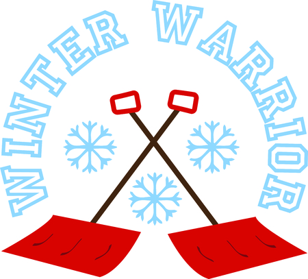 Use this snowflakes and shovels to share a Northerner rite of passage on sweats.のイラスト素材