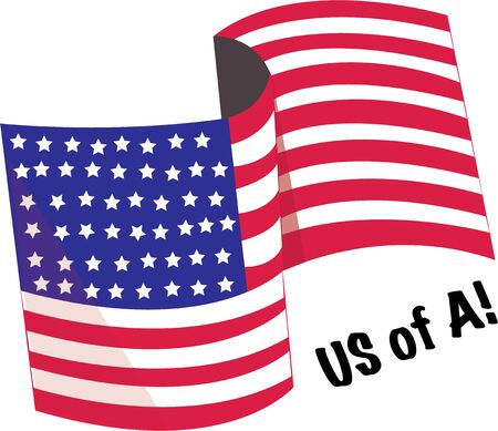 Be patriotic by flying the American flag.のイラスト素材