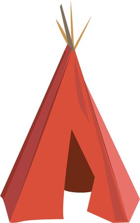 Go native with an Indian teepee.のイラスト素材