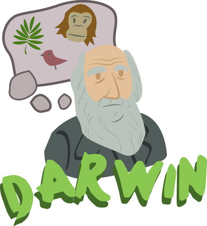 Science geeks will enjoy this historic scientist on a t-shirt.のイラスト素材