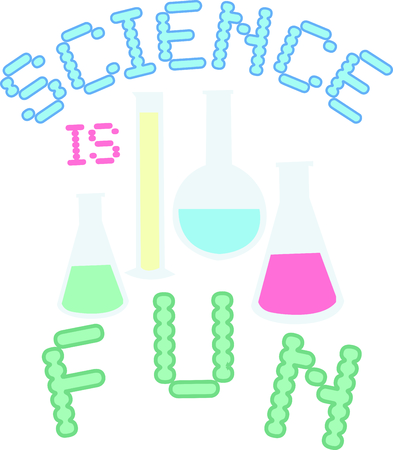 These beakers are a great logo for a scientist's lab coat.のイラスト素材