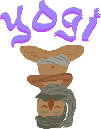 Use this yogi for a funny yoga shirt.のイラスト素材