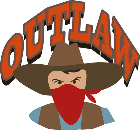 Add an outlaw to a western project.のイラスト素材