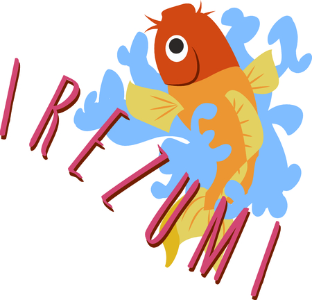 A beautiful goldfish is a great design on an oriental project.のイラスト素材