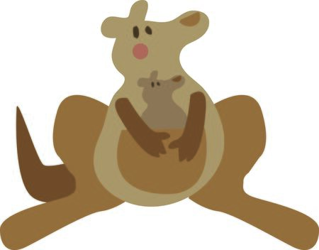 Kangaroo lovers will enjoy these two cute Kangaroos.のイラスト素材