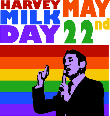 Celebrate diversity with a Harvey Milk flag.のイラスト素材