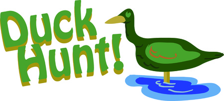 This duck will look great on a shirt for a hunter or outdoorsman.のイラスト素材