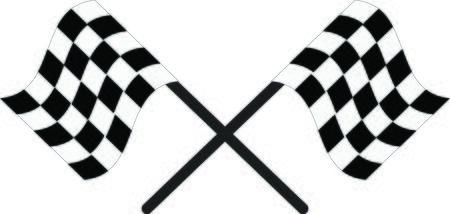 These racing flags are perfect for a little guy's pillow and blanket set.のイラスト素材