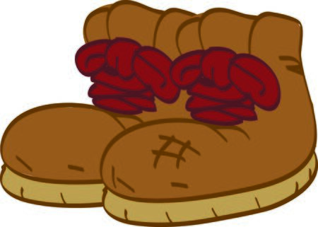 Use these hiking boots on a shirt of a toddler of great outdoor enthusiasts.のイラスト素材