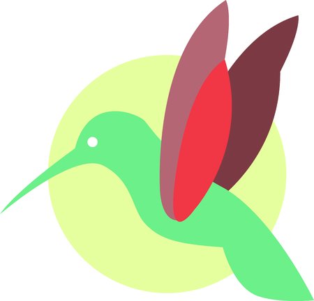 Use this humming bird on a wallet or purse.のイラスト素材