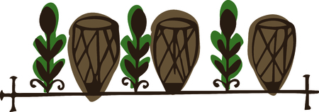 Use these religious voodoo drums for your favorite New Orleans drummer.のイラスト素材