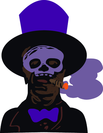 Use this creepy Samedi head for a voodoo project.のイラスト素材