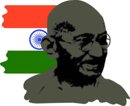 Celebrate Gandhi's legacy and the peaceful principles he stood for with this design on clothing, scarves, framed embroidery and more!のイラスト素材