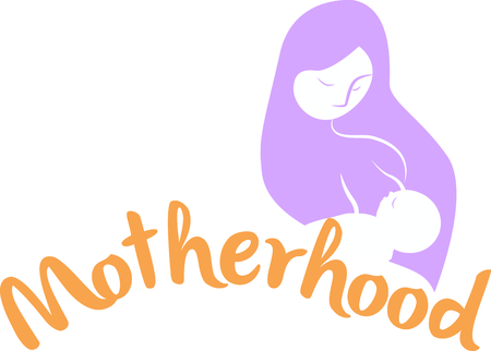 Celebrate Mom all year long with this special design on t-shirts, sweatshirts, totes, wall hangings and more!のイラスト素材