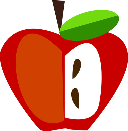 Apples are a perennial fall favorite.  Get the flavors of the season into your home projects with this design!のイラスト素材