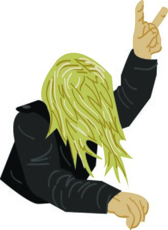 Listen to foot tapping music.  This pitch perfect music note design will be great on projects for your music lover!のイラスト素材