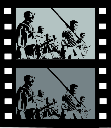 Spark your imagination!  This whimsical design will be perfect on framed embroidery, throw pillows, napkins and more for your movie buff!のイラスト素材