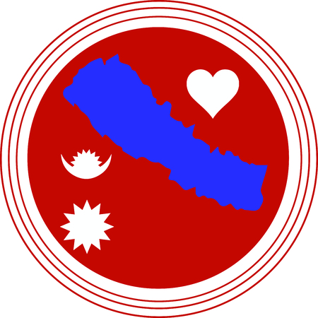 This is a great design on banners, framed embroidery and gifts for fund raisers to launch an appeal to provide food, shelter and emergency supplies for the flood victims of Nepal!のイラスト素材