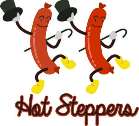 Just what you need for a perfect summer evening in the back yard! Get this grilling inspired design on towels, aprons, and shirts for the perfect gift.のイラスト素材