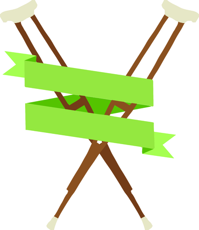 Doctors, nurses and med students will enjoy this crutches design. This will look great on t-shirts, banners, tote bags and more.のイラスト素材