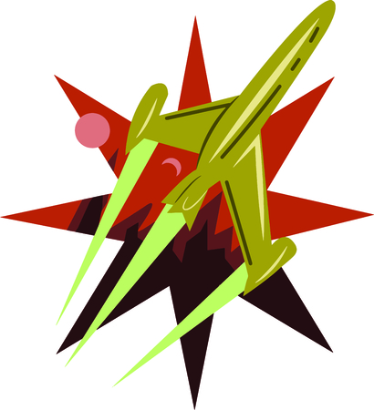 Boys of all ages will love this rocket blast off design. This will look great on t-shirts, hoodies, banners, throw pillows, tote bags and more.のイラスト素材