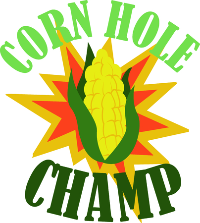 Show off your Hoosier pride with this neat ear of corn design. This will look great on t-shirts, hoodies, jackets, banners, tote bags and more.のイラスト素材