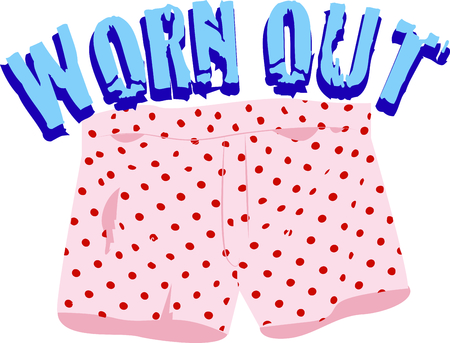 Personalize your project with this well worn boxer shorts design. This will look great on t-shirts, hoodies, banners, tote bags and more.のイラスト素材