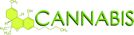 Cannabis fans will love this neat molecule design. This will look great on t-shirts, hoodies, banners, tote bags and more.のイラスト素材
