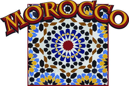 Personalize your project with this neat Moroccan Tile design. This will look great on placemats, quilts, hand towels, throw pillows, tote bags and more.のイラスト素材