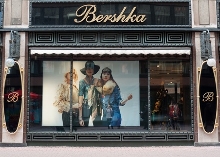 Budapest, Hungary - 2011: Bershka fashion store in the city centerのeditorial素材