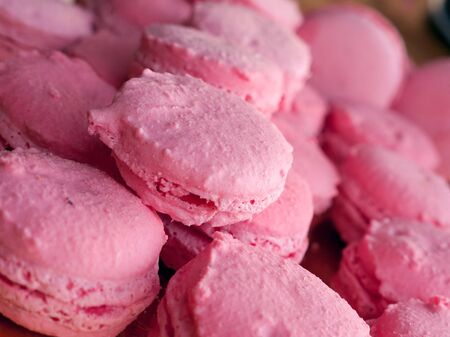 Pink macaroonsの写真素材