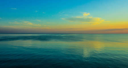 Beautiful sunset on the sea coastの写真素材