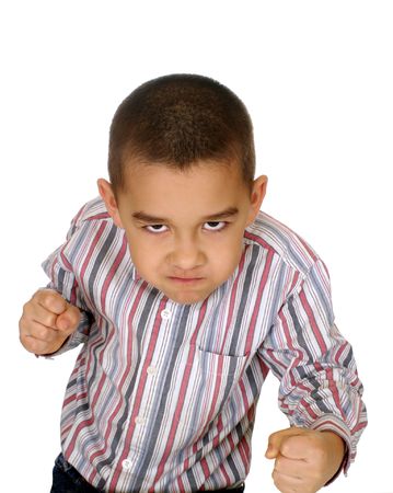 Kid ready to fightの写真素材