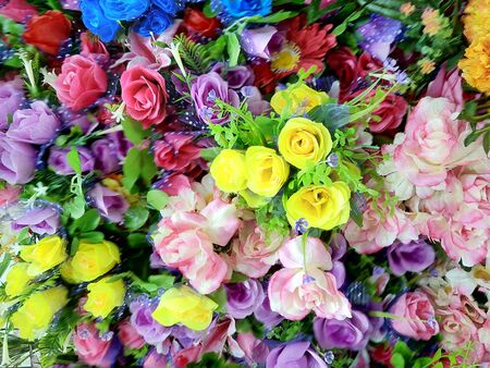 The Various of Plastic Flowersの写真素材