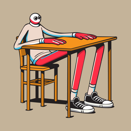 A modern cartoon character illustration with a unique design, perfect for creative projects and digital contentのイラスト素材