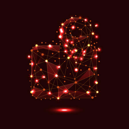 Abstract location icon in the form of a starry sky or space, consisting of points, lines, and shapes in the form of planets, stars and the universe.のイラスト素材