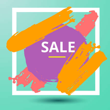 Sale banner brush paint texture design.の写真素材