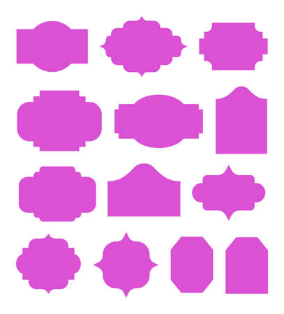 Vintage Labels template set. Retro badges for your design. Vector illustration. Eps10のイラスト素材