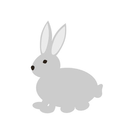 Rabbit icon. Vector sign symbol on white backgroundのイラスト素材