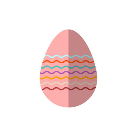 Colorful isolated Easter egg, vector illuatrationのイラスト素材