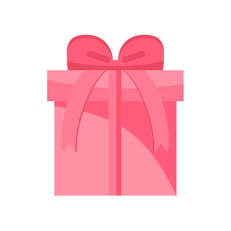 Vector flat pink Gift Icon.のイラスト素材