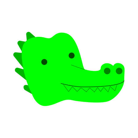 Crocodile  Illustration, Cartoon Alligator Clip Artの写真素材
