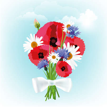 The illustration of beautiful bouquet. Vector image.のイラスト素材