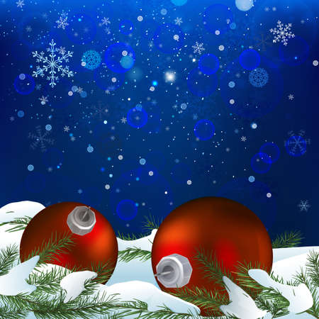 The illustration of snow fir-tree background. Vector image.のイラスト素材