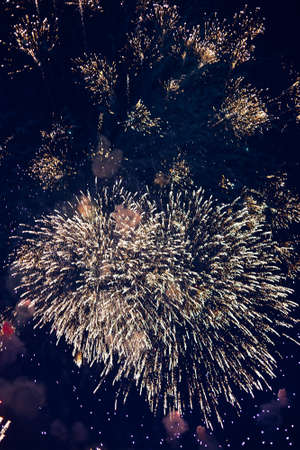 colorful fireworksの写真素材
