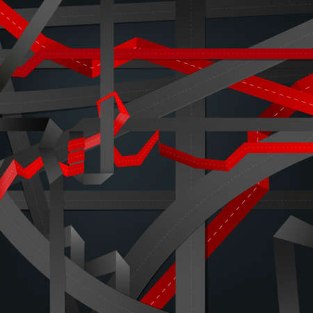 illustration of Abstract roads