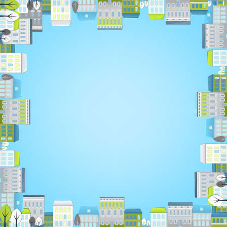 Vector illustration of abstract city patternのイラスト素材