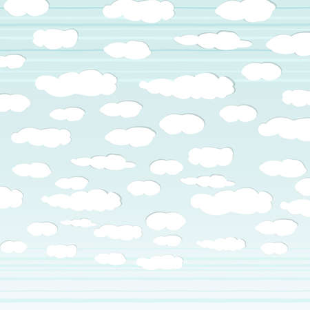 The illustration of cloudy sky. Vector image.のイラスト素材