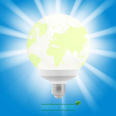 The illustration of lighting bulb. Energy saving concept. Vector image.のイラスト素材