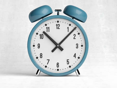 old style alarm clock 3d rendering image